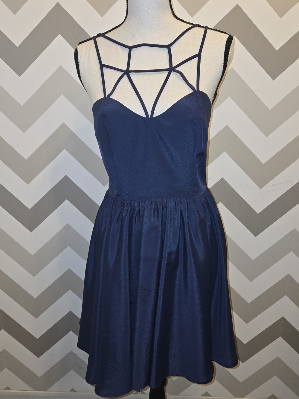 KEEPSAKE Strappy Navy Mini Dress